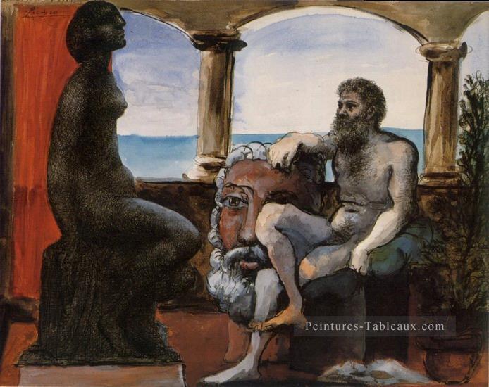 Le sculpteur et sa statue 1933 Pablo Picasso Peintures à l'huile
